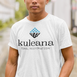 kuleana coral restoration hawaii nonprofit black white blue logo 100% cotton t-shirt